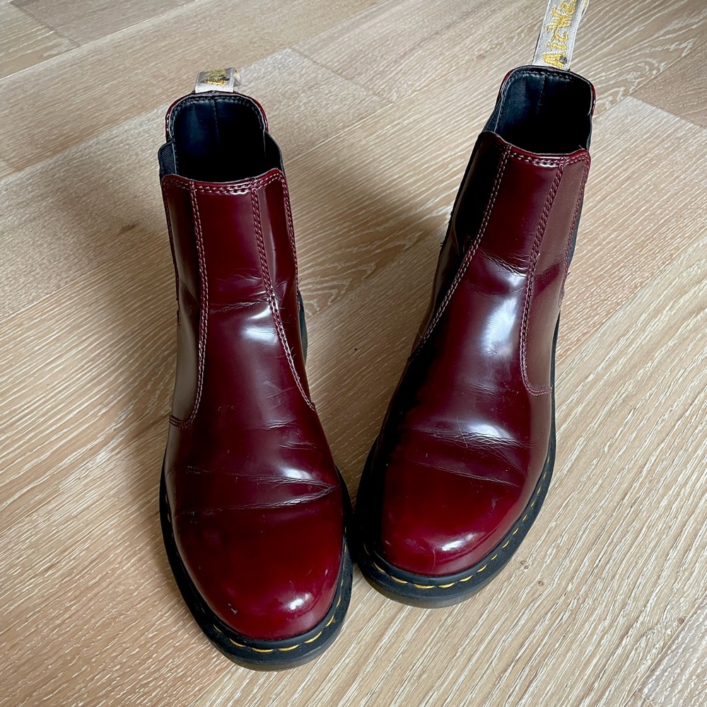 Dr. Martens Red Vegan Chelsea Boots Men’s Size 11